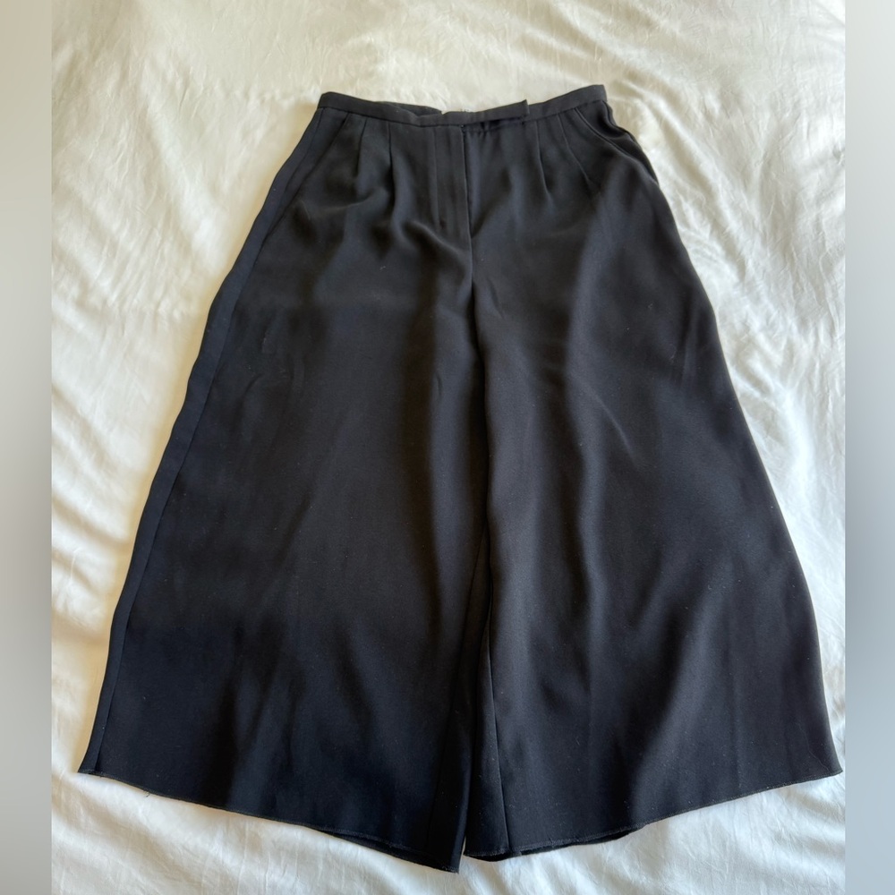 Babaton Black Japanese Crepe Crop Pants